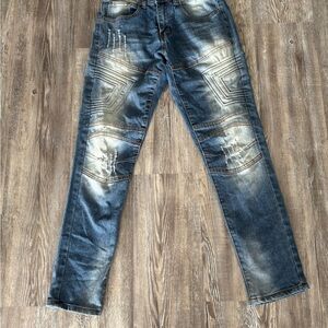 Society Men's Distressed Blue Jeans